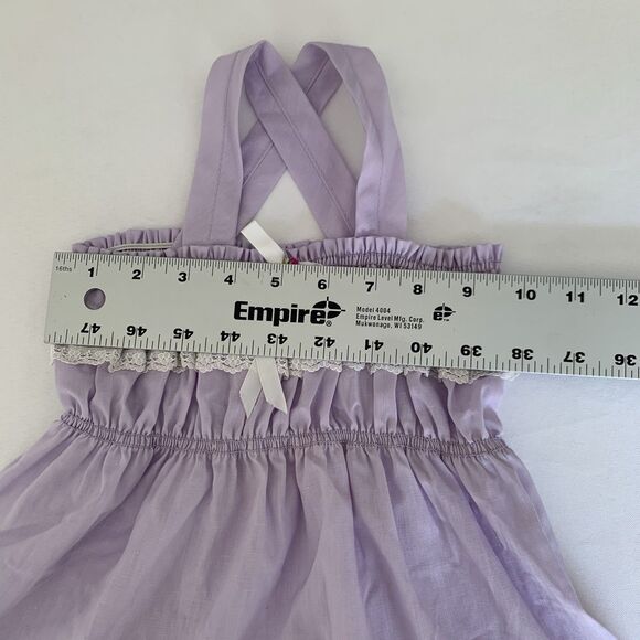 Vintage Evy Of California Dress Toddler Girls 4T Pastel Purple Lace Trim Easter - Picture 6 of 8